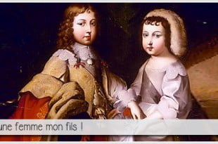 tableau de louis XIV et philippe d'orleans pour illustrer l'article par ci-par là PCPL dédié à l'éducation de fille qu'il reçu