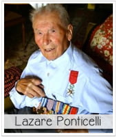 portrait de Lazare Ponticelli, dernier poilu de la grande guerre pour illustrer l'article par ci-par là PCPL dédié à la dernière affiche de mobilisation de la première guerre mondiale encore visible rue royale à paris