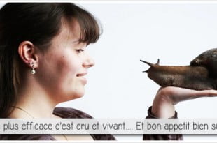 jeune femme tenant dans sa main un escargot geant our illustrer l'article PCPL parciparla dédié à l'utilisation des gastéropodes en médecine
