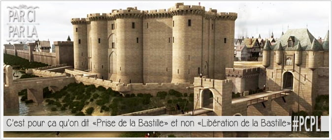 reconstitution 3D de la bastille pour illustrer l'article pcpl parciparla déidé au 14 juillet 1789, prise de la bastiulle et aux prisonniers qui étaient dans la prison ce jour là