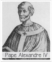 portrait gravure du papa alexandre 4 à l'origine de la saint valentin
