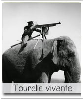 elephant utilisée comme tourelle vivante en temps de guerre