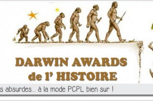 logo des darwin awards pour illustrer l'article par ci par là PCPL dédié aux morts absurdes à travers l'histoire