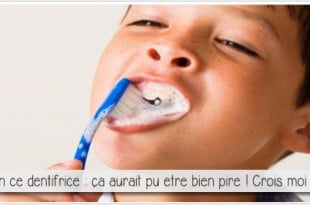 garcon se brossant les dents pour illustrer l'article par ci par là PCPL dédié au dentifrice à travers les ages