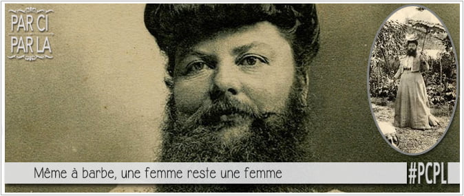 portraits de clémentine delait, célèbre femme à barbe originaire des vosges