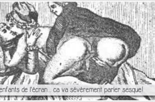gravure d'une scene de sexe à 3 pour illustrer l'article par ci par la PCPL dédié au cathéchisme libertin de theroigne de mericourt