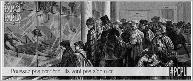 vitrine de la morgue de paris en 1855