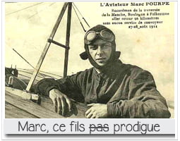 portrait de Marc Pourpe, fils de liane de pougy, aviateur durant la 1ere guerre mondiale