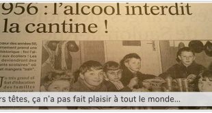 une de journal annonçant la fin de l'alcool à l'école en 1956 par Pierre Mendès France