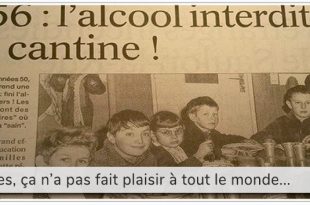 une de journal annonçant la fin de l'alcool à l'école en 1956 par Pierre Mendès France