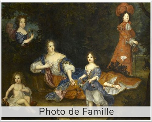 La marquise de Montespan accompagnée de 4 de ses enfants légitimés par Louis XIV