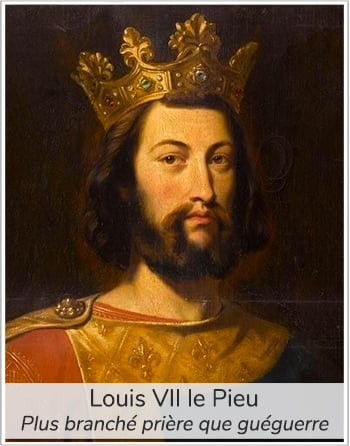 portrait de Louis VII le jeune ou le pieu pour illustrer l'article PCPL dédié à l'expression pour des prunes